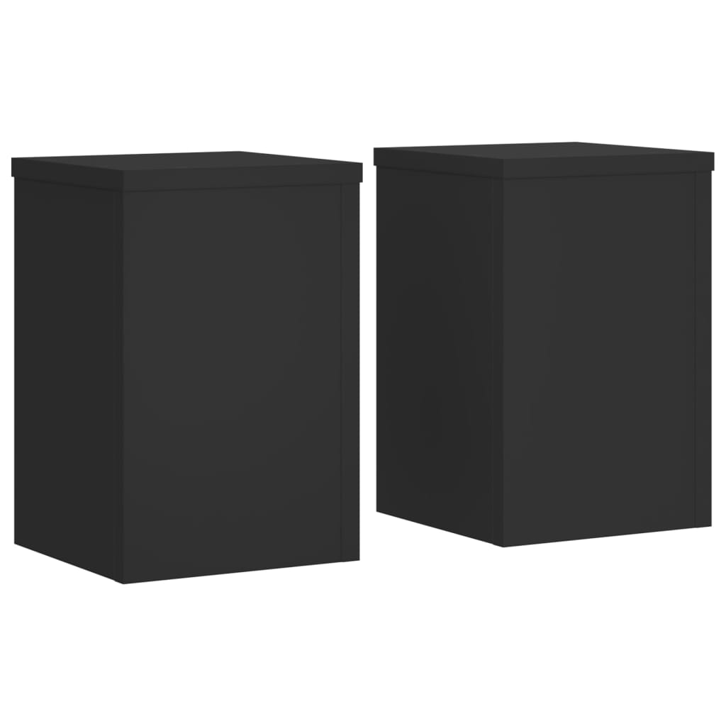 VIDAXL -Pflanzenstandards 2 ST 20x20x30 cm verarbeitetes Holzschwarz schwarz