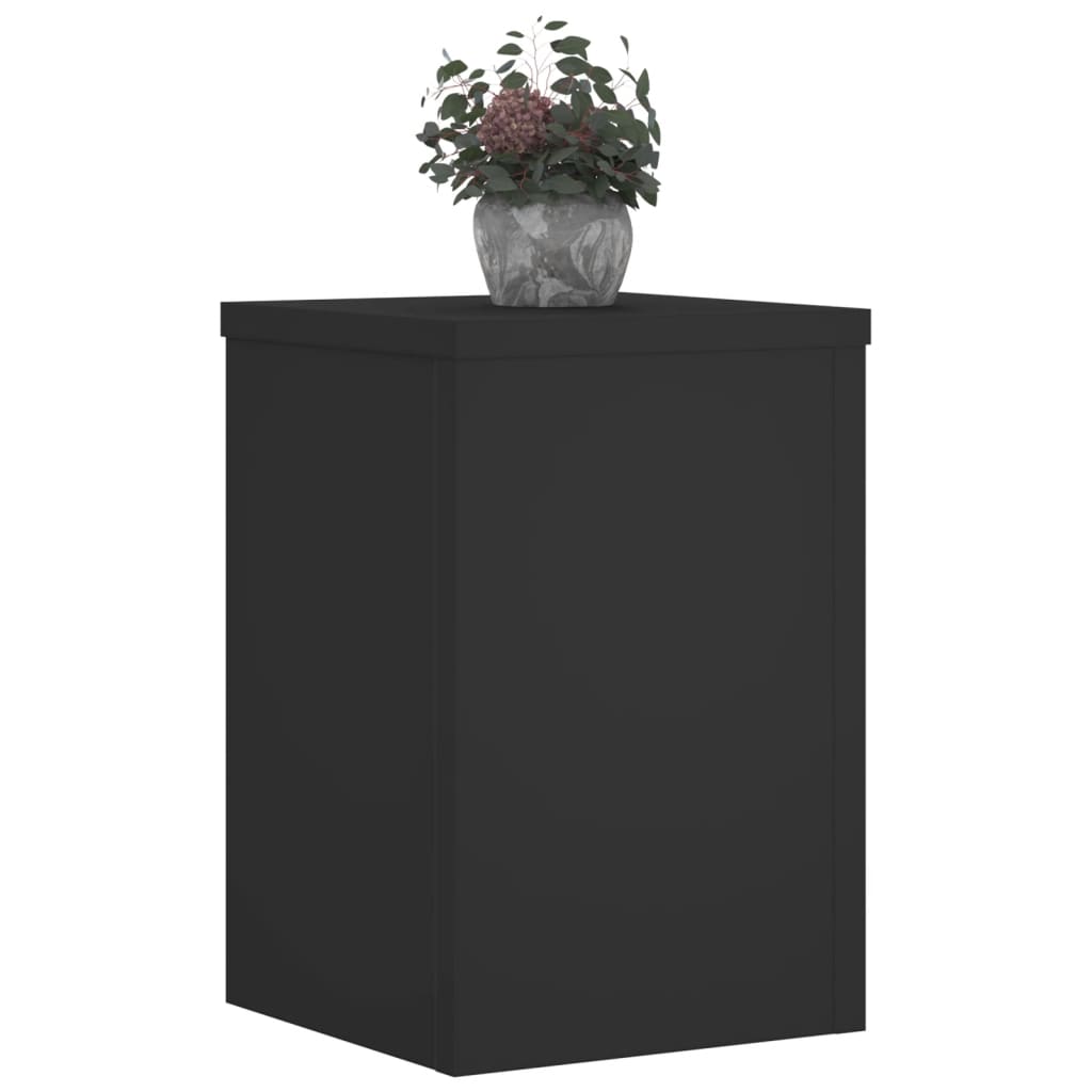 VIDAXL -Pflanzenstandards 2 ST 20x20x30 cm verarbeitetes Holzschwarz schwarz