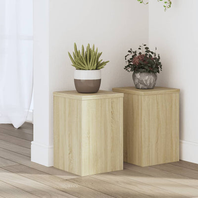 VIDAXL -Pflanzenstandards 2 ST 20x20x30 cm verarbeitetes Holz Sonoma Eiche