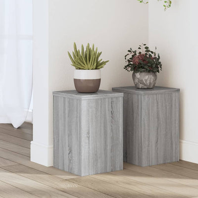 VIDAXL -Pflanzenstandards 2 ST 20x20x30 cm verarbeitetes Holzgrau Sonoma