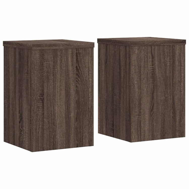 VIDAXL -Pflanzenstandards 2 ST 20x20x30 cm verarbeitete Holzbraune Eiche