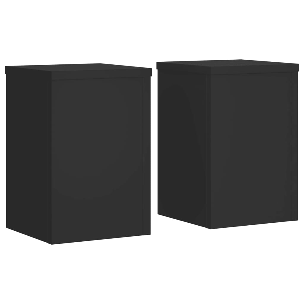 VIDAXL -Pflanzenstandards 2 ST 25x25x35 cm verarbeitetes Holz schwarz