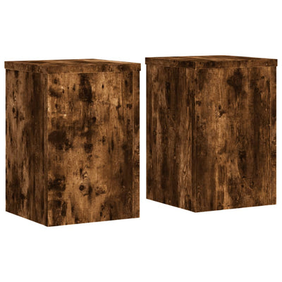 VIDAXL -Pflanzenstandards 2 ST 25x25x35 cm propertiertes Holzgeräuchchen -Eiche