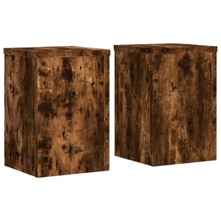 VIDAXL -Pflanzenstandards 2 ST 25x25x35 cm propertiertes Holzgeräuchchen -Eiche
