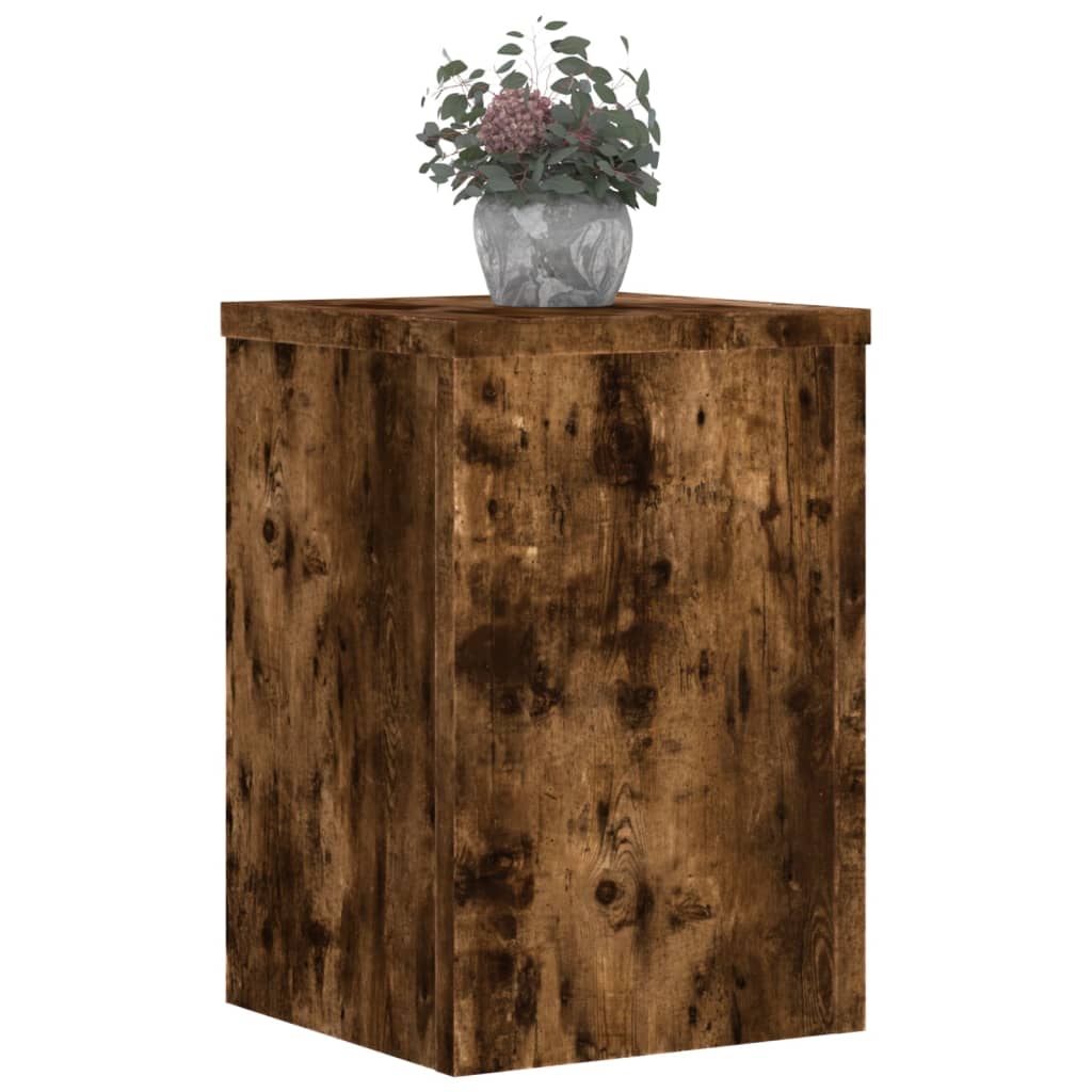 VIDAXL -Pflanzenstandards 2 ST 25x25x35 cm propertiertes Holzgeräuchchen -Eiche