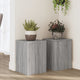 VIDAXL -Pflanzenstandards 2 ST 25x25x35 cm verarbeitetes Holzgrau Sonoma