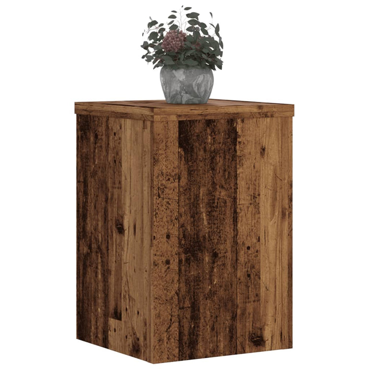 Vidaxl Pflanzständer 2 ST 25x25x35 cm verarbeitetes Holz altes Holzfarbe