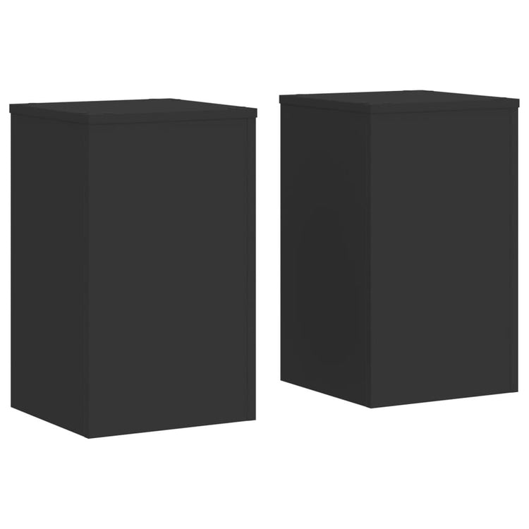 VIDAXL -Anlagenstandards 2 PCs 30x30x50 cm verarbeitetes Holz schwarz