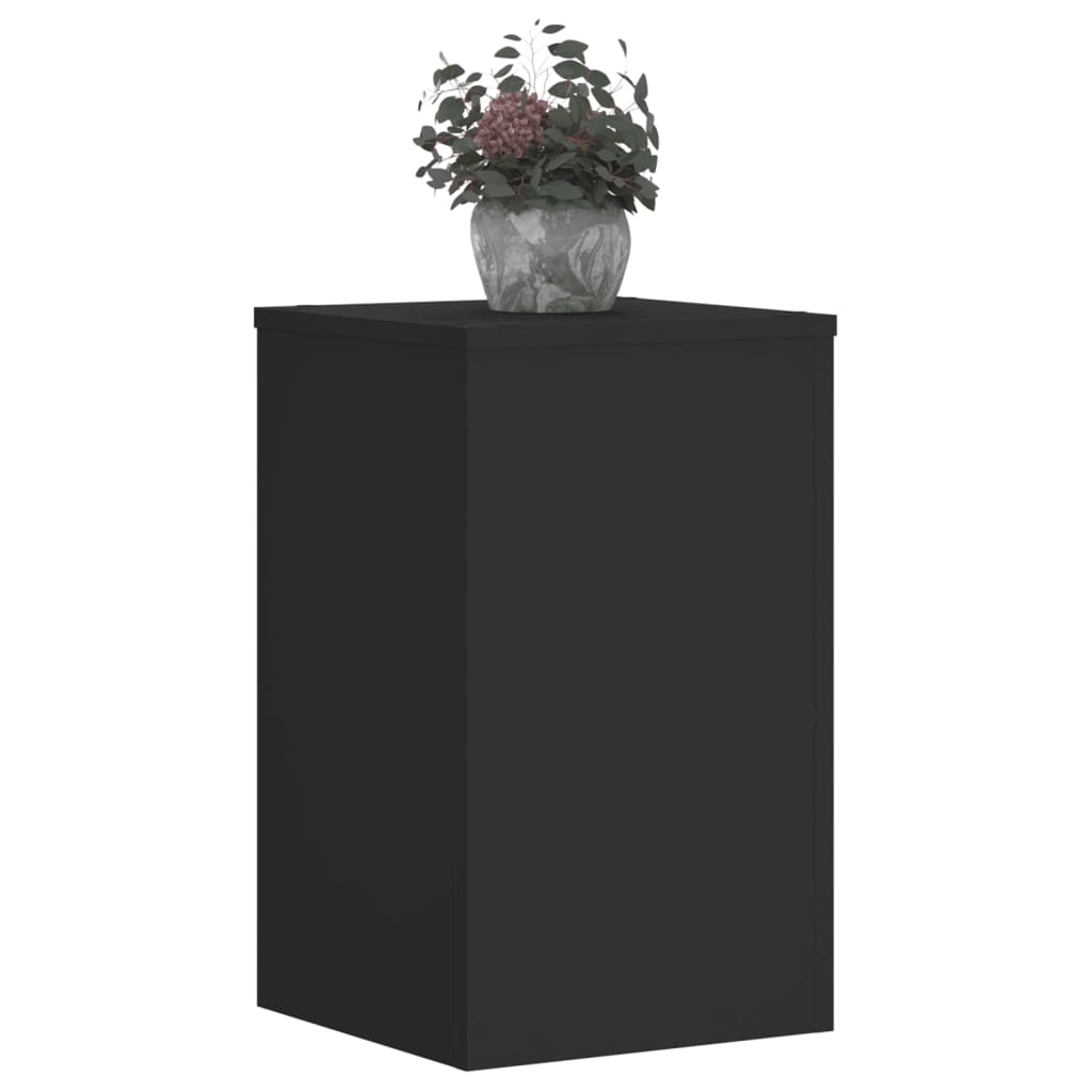 VIDAXL -Anlagenstandards 2 PCs 30x30x50 cm verarbeitetes Holz schwarz
