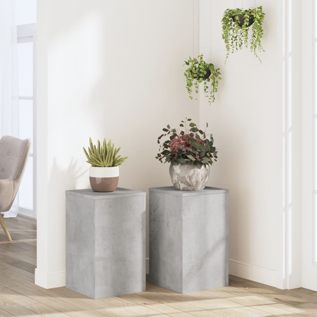 VIDAXL -Pflanzung Ständer 2 PCs 30x30x50 cm verarbeiteter Holzbetonpreis
