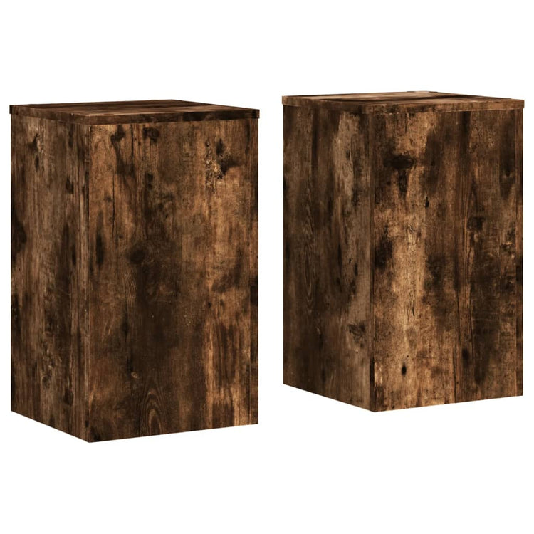 VIDAXL -Pflanzenstandards 2 ST 30x30x50 cm Propertiertes Holzgeräuchchen -Eiche