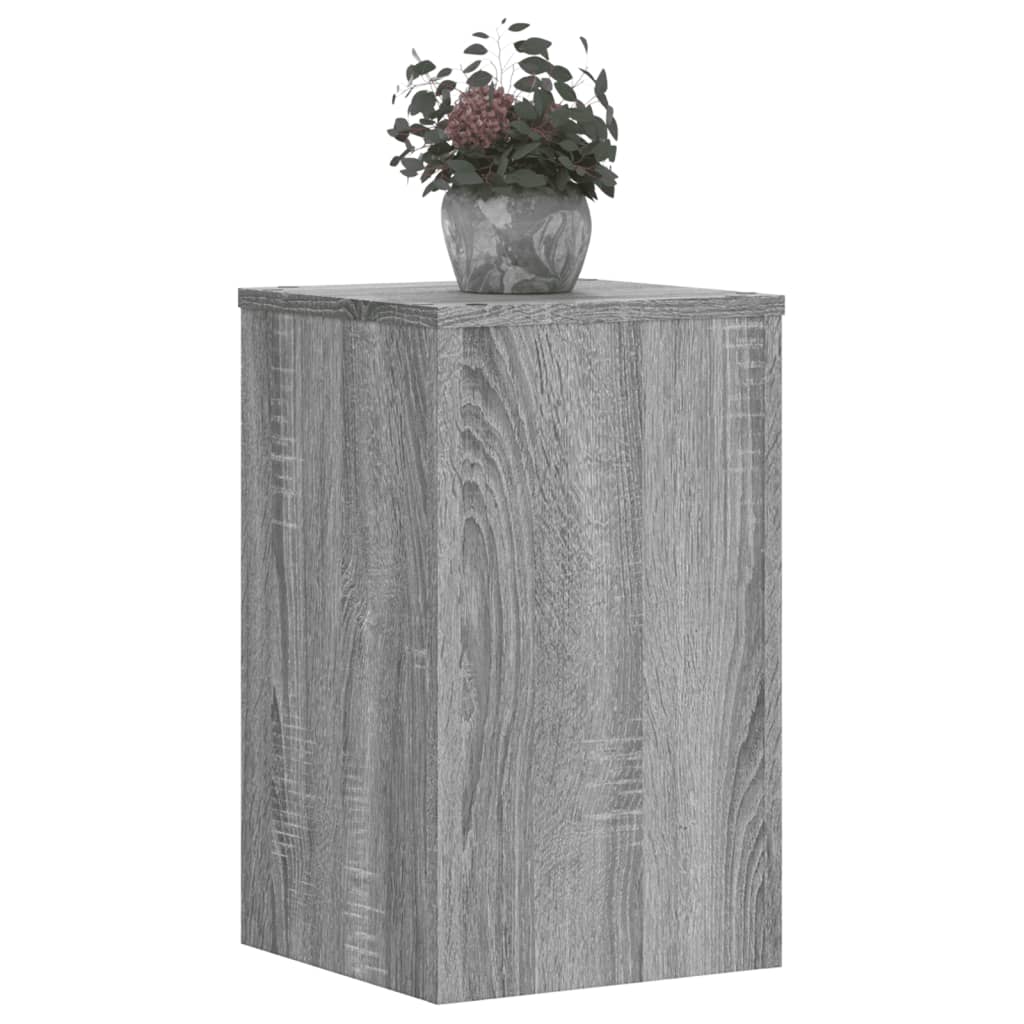 VIDAXL -Anlagenstandards 2 PCs 30x30x50 cm verarbeitetes Holzgrau Sonoma