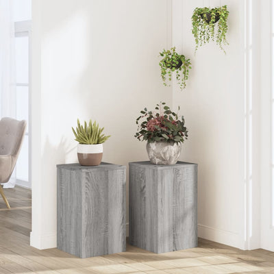 VIDAXL -Anlagenstandards 2 PCs 30x30x50 cm verarbeitetes Holzgrau Sonoma