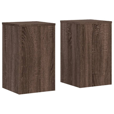 VIDAXL -Anlagenstandards 2 PCs 30x30x50 cm verarbeiteter Holzbraune Eiche