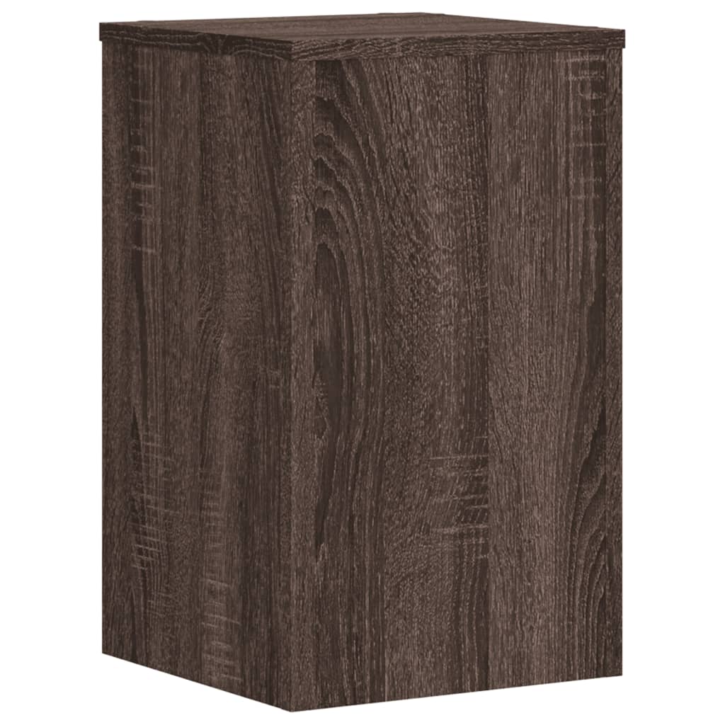 VIDAXL -Anlagenstandards 2 PCs 30x30x50 cm verarbeiteter Holzbraune Eiche