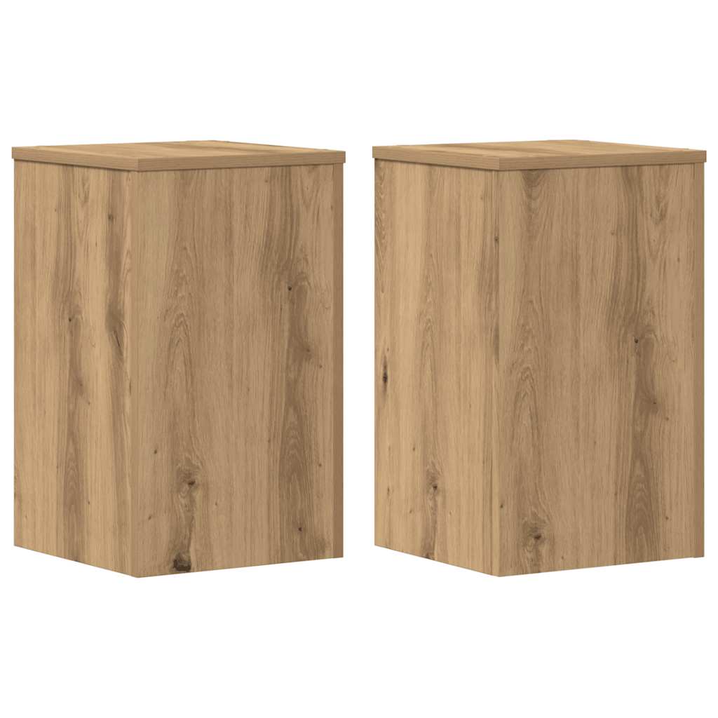 Vidaxx Pflanzenständer 2 Stück 30x30x50 cm Holz handwerkliche Eiche