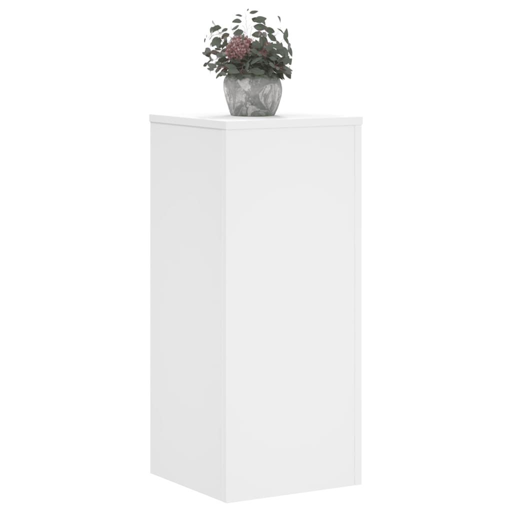 Vidaxl -Pflanzständer 2 PCs 30x30x70 cm verarbeitetes Holz weiß