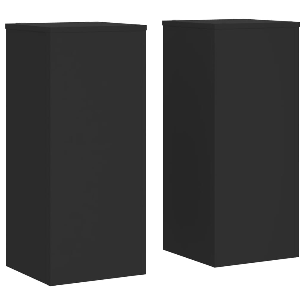 VIDAXL -Pflanzenstandards 2 ST 30x30x70 cm verarbeitetes Holz schwarz