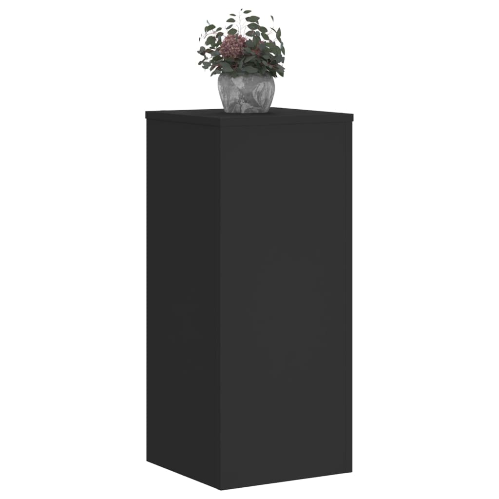 VIDAXL -Pflanzenstandards 2 ST 30x30x70 cm verarbeitetes Holz schwarz