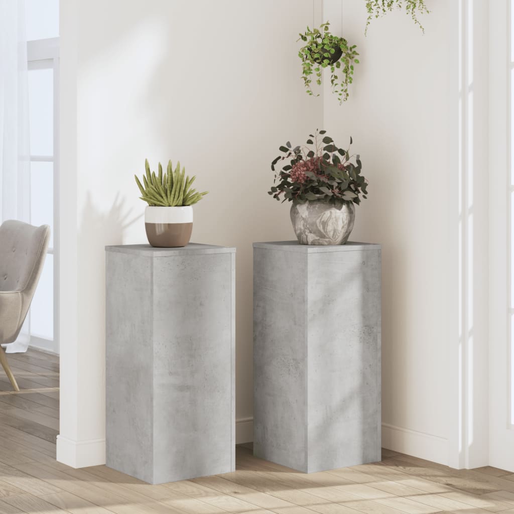 VIDAXL -Anlagenstandards 2 PCs 30x30x70 cm verarbeiteter Holzbetonglijs