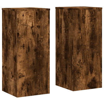 VIDAXL -Anlagenstandards 2 PCs 30x30x70 cm propertiertes Holzgeräuchchen -Eiche