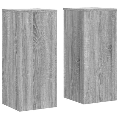 VIDAXL -Anlagenstandards 2 PCs 30x30x70 cm verarbeitetes Holzgrau Sonoma