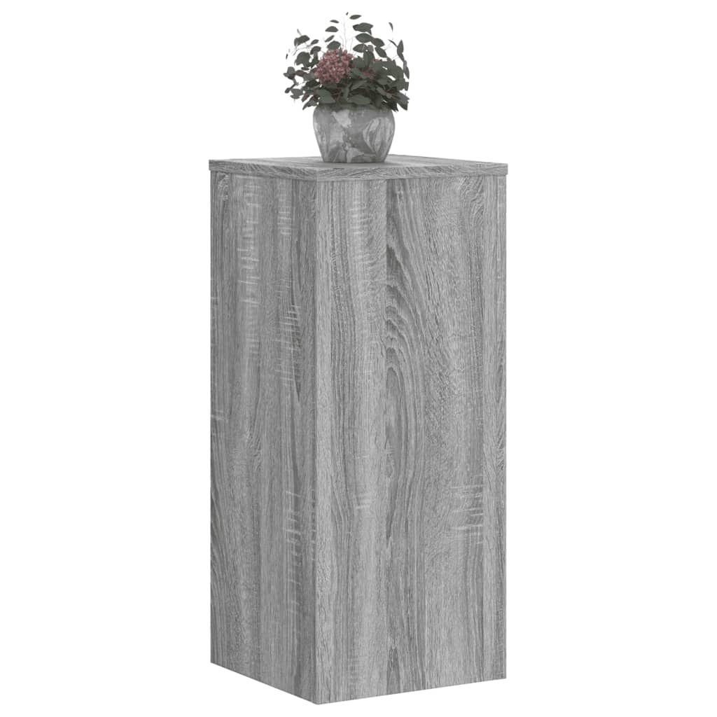 VIDAXL -Anlagenstandards 2 PCs 30x30x70 cm verarbeitetes Holzgrau Sonoma
