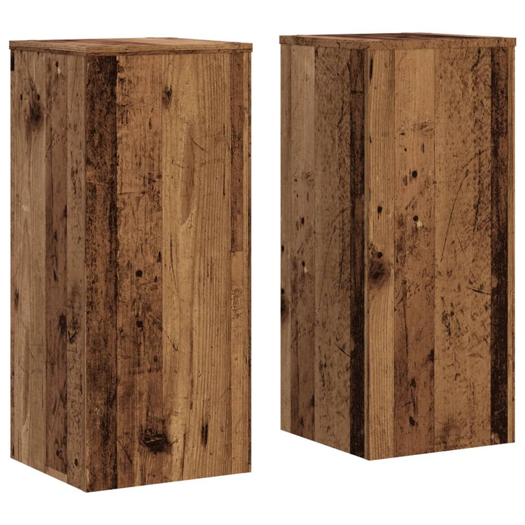 VidaXL Pflanzenständer 2 Stück 30x30x70 cm behandeltes Holz, altholzfarben