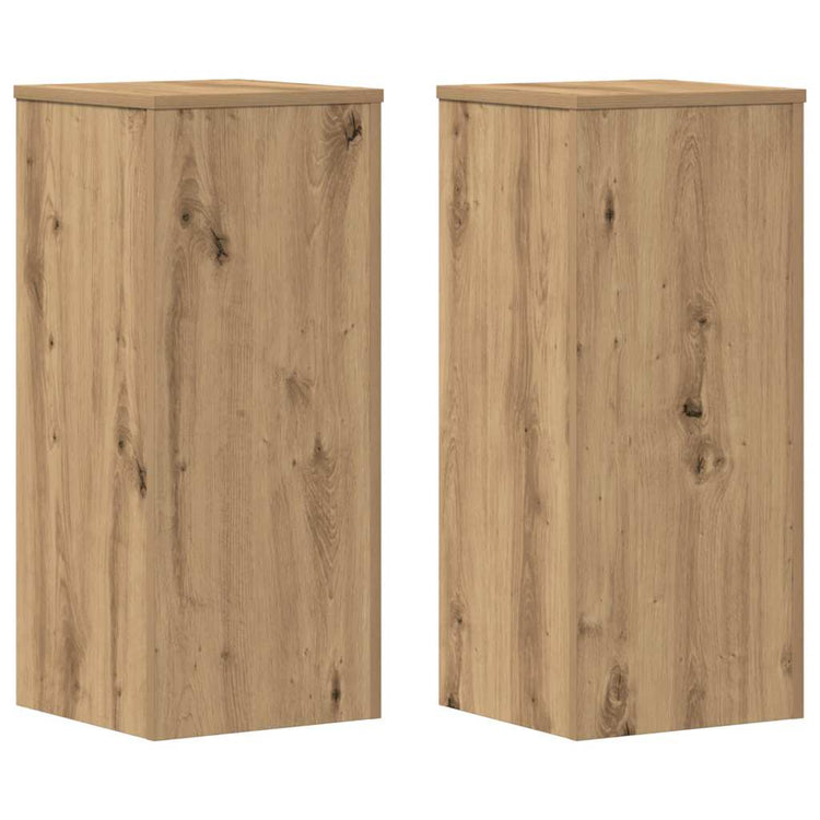 Vidaxx Pflanzenständer 2 Stück 30x30x70 cm Holz handgefertigte Eiche