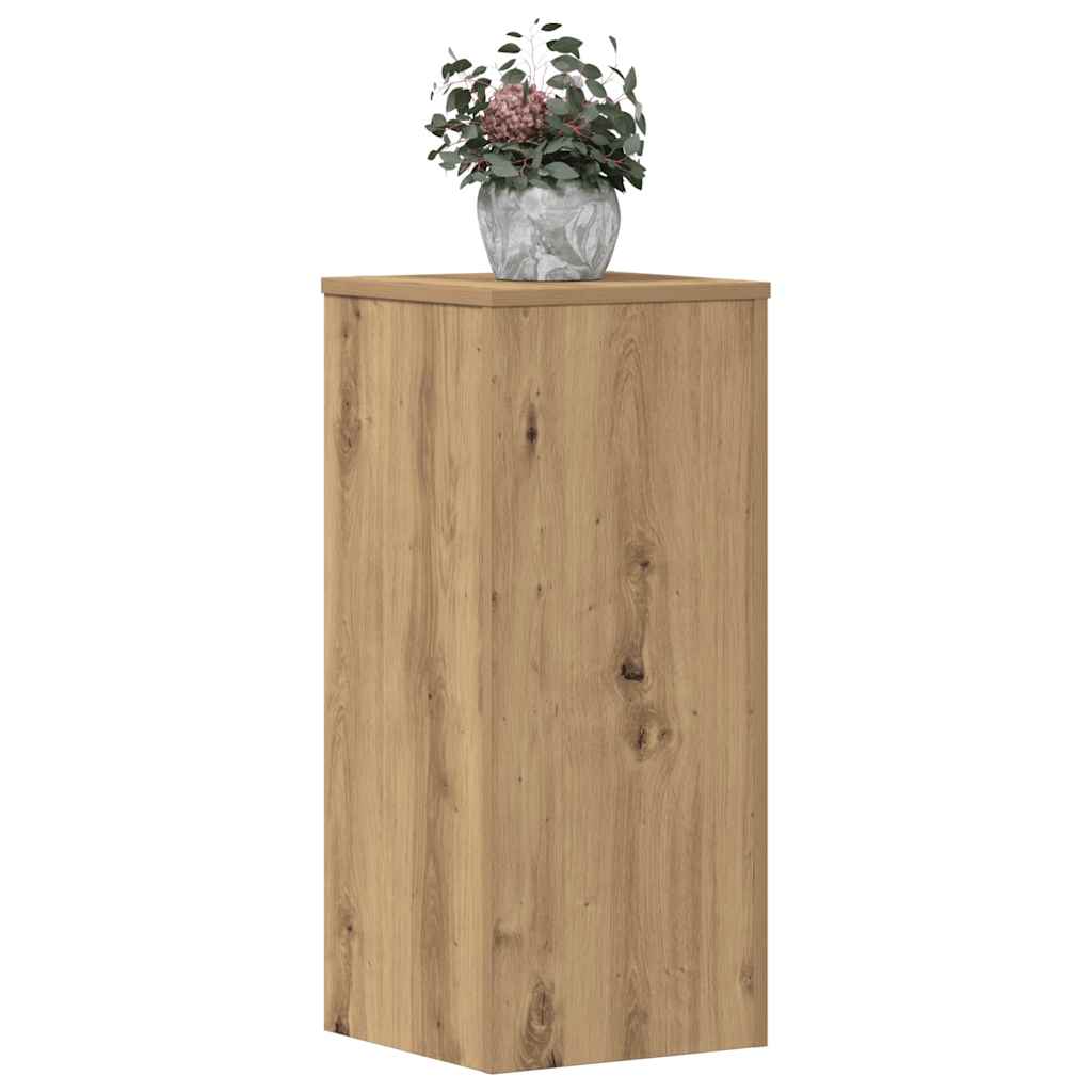 Vidaxx Pflanzenständer 2 Stück 30x30x70 cm Holz handgefertigte Eiche