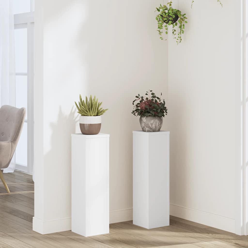 Vidaxx Pflanzenständer 2 Stück 17x17x60 cm Holzwerkstoff weiß