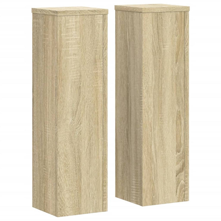 VIDAXL -Pflanzenstandards 2 PCs 17x17x60 cm verarbeiteter Holz Sonoma Oak