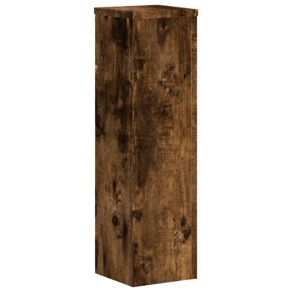 Vidaxx Pflanzenständer 2 Stück 17x17x60 cm verarbeitetes Holz geräucherte Eiche