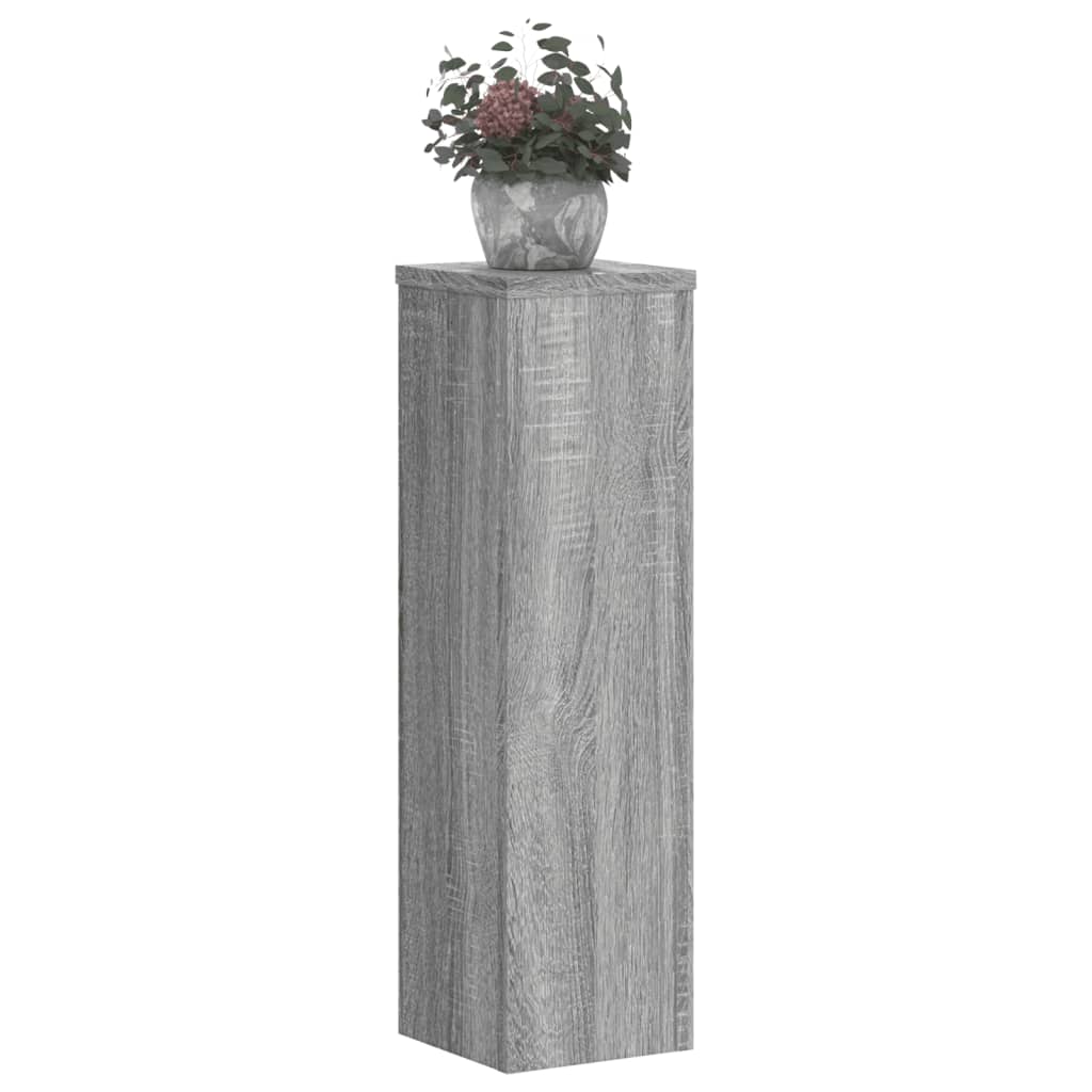 VIDAXL -Pflanzenstandards 2 PCs 17x17x60 cm verarbeitetes Holzgrau Sonoma