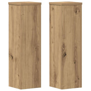 Vidaxxl Pflanzenständer 2 Stück 17x17x60 cm Holz handwerklich eichenfarben gefärbt - afbeelding 2