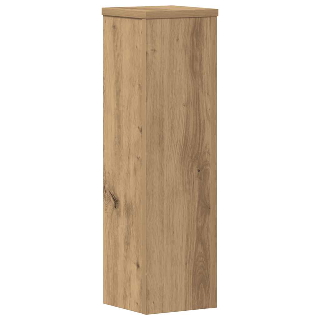 Vidaxxl Pflanzenständer 2 Stück 17x17x60 cm Holz handwerklich eichenfarben gefärbt