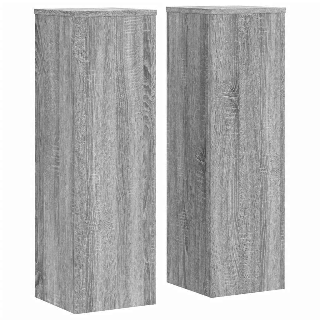 VIDAXL -Pflanzenstandards 2 ST 25x25x80 cm verarbeitetes Holzgrau Sonoma