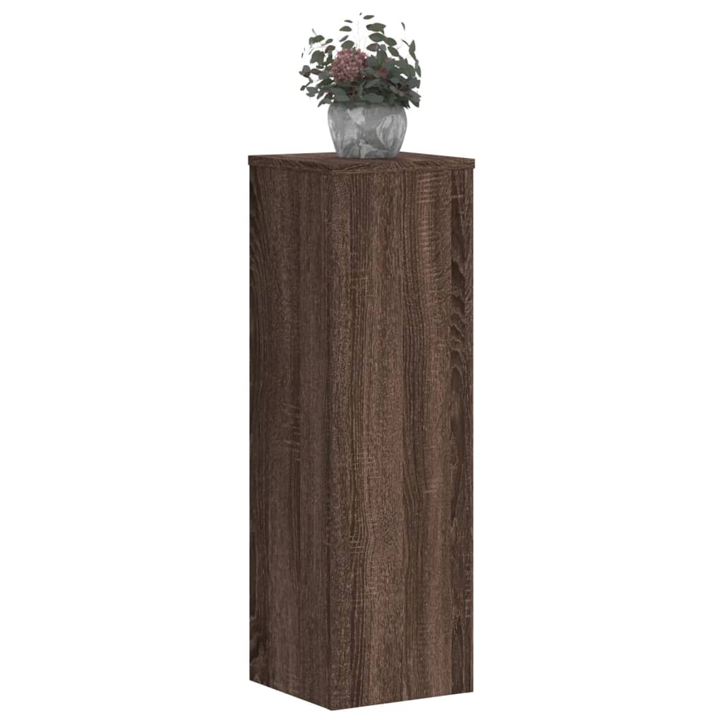 VIDAXL -Pflanzenstandards 2 ST 25x25x80 cm verarbeitete Holzbraune -Eiche