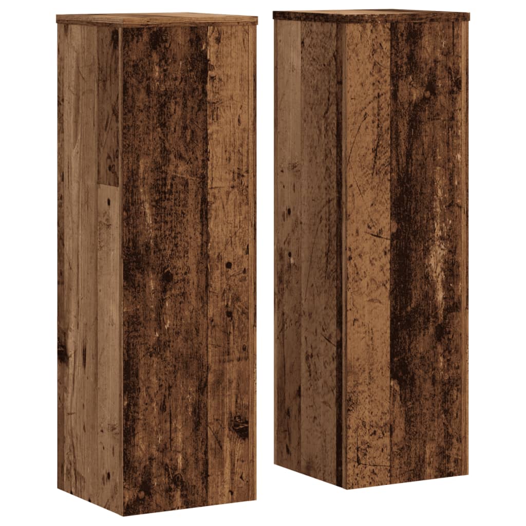 Vidaxx Pflanzenständer 2 Stück 25x25x80 cm behandeltes Holz, altholzfarben