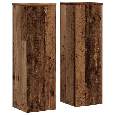Vidaxx Pflanzenständer 2 Stück 25x25x80 cm behandeltes Holz, altholzfarben