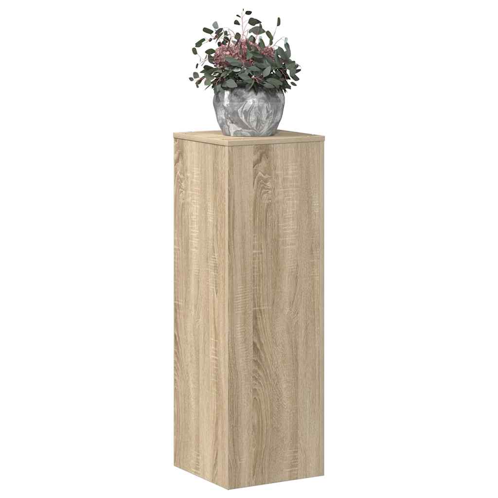 VIDAXL -Pflanzenstandard 33x33x100 cm verarbeitetes Holz Sonoma Eiche gefärbt