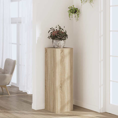 VIDAXL -Pflanzenstandard 33x33x100 cm verarbeitetes Holz Sonoma Eiche gefärbt