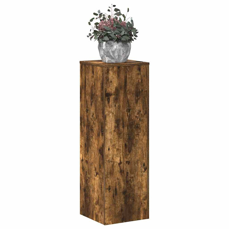 Vidaxx Pflanzenständer 33x33x100 cm verarbeitetes Holz, geräucherte Eiche