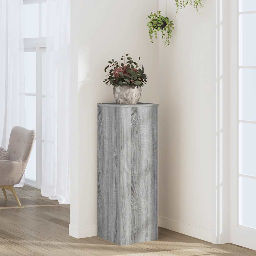 VIDAXL -Pflanzenstandard 33x33x100 cm verarbeiteter Holzgrau Sonoma Eiche