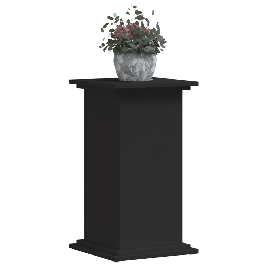 VIDAXL -Pflanzenstandard 33x33x60 cm verarbeitetes Holzschwarzschwarz