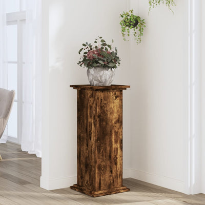 VIDAXL -Pflanzenstandard 33x33x80 cm verarbeitetes Holz, das geblollt ist, Eiche gefärbt