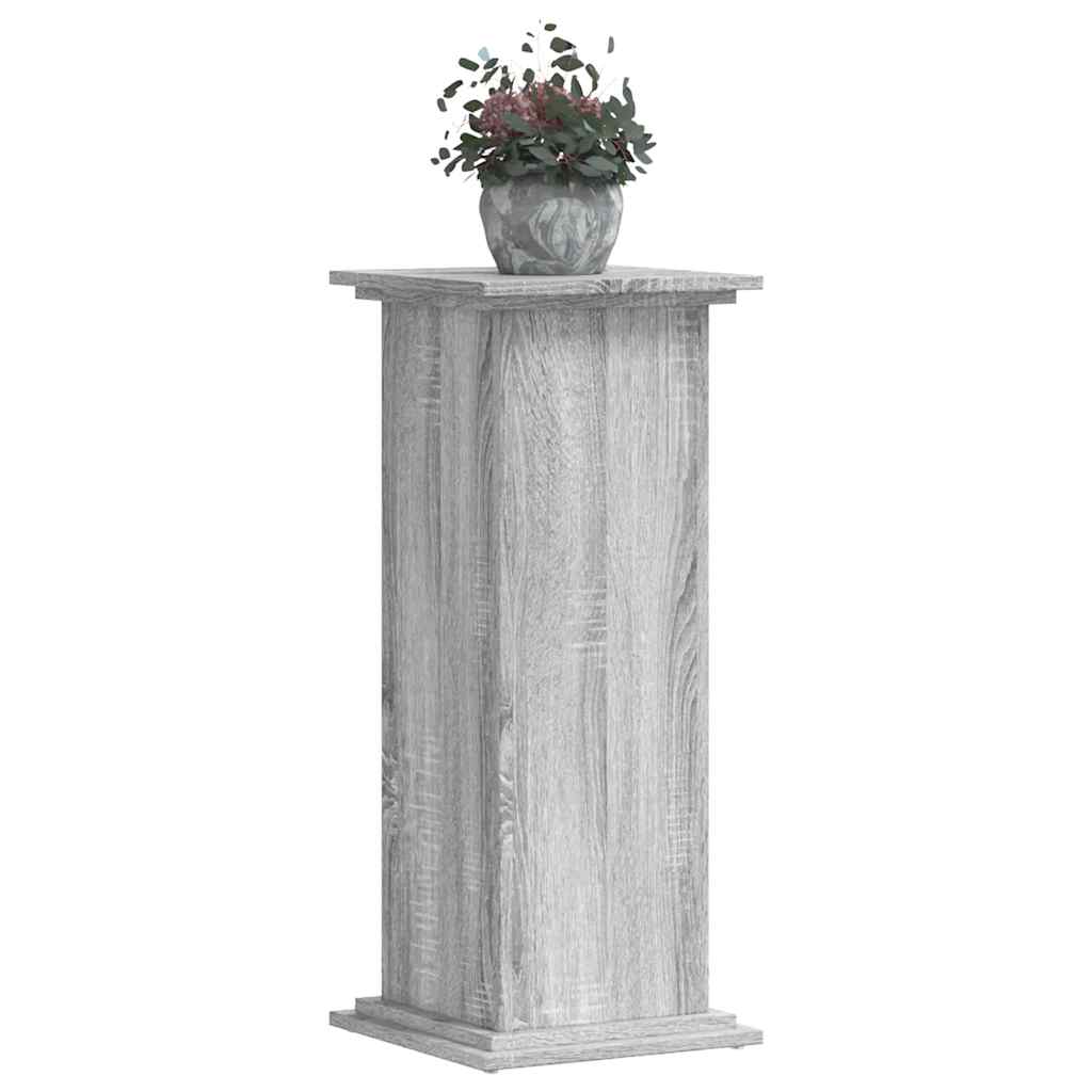VIDAXL -Pflanzenstandard 33x33x80 cm verarbeiteter Holzgrau Sonoma -Eiche