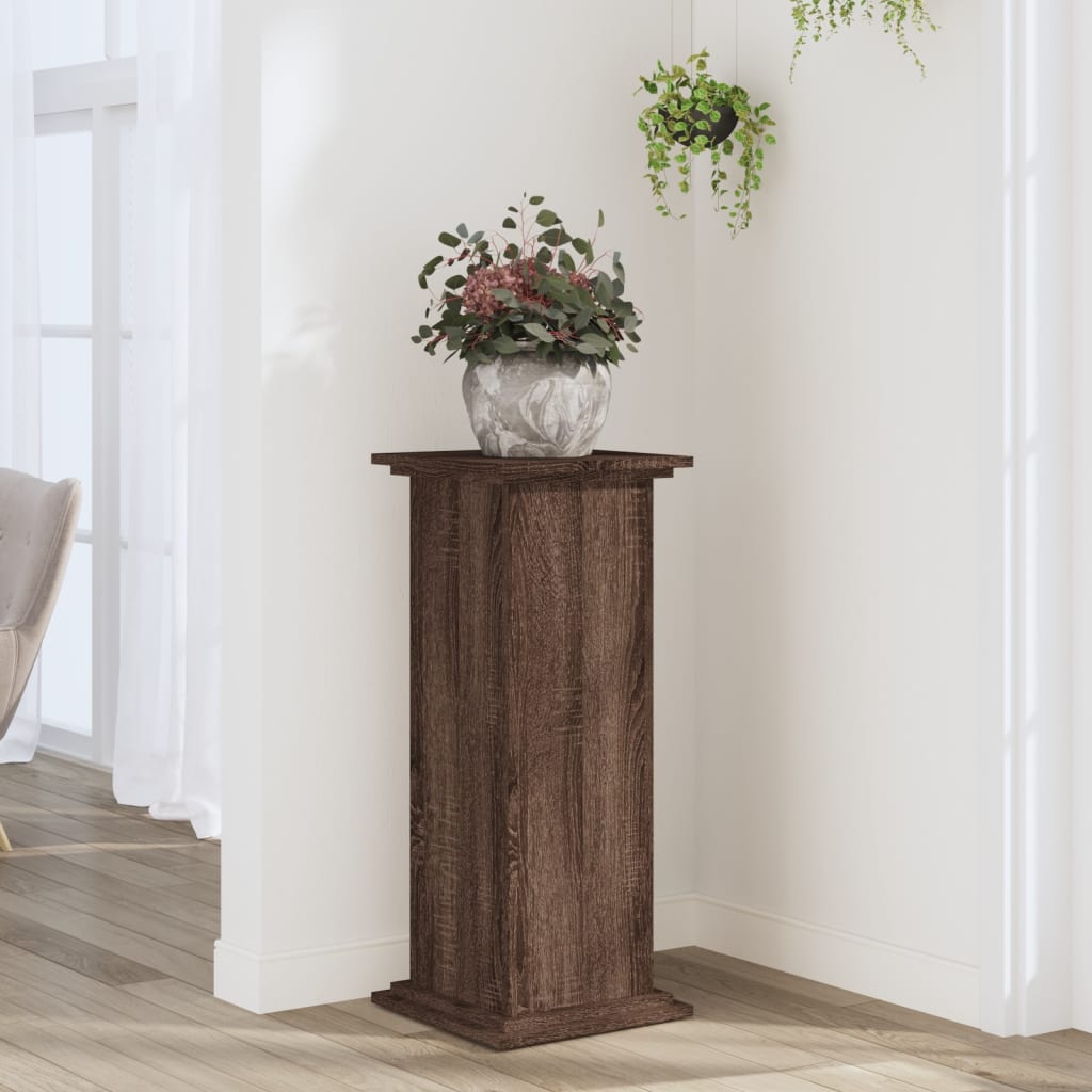 VIDAXL -Pflanzenstandard 33x33x80 cm verarbeiteter Holzbraun -Eichen -Eichen