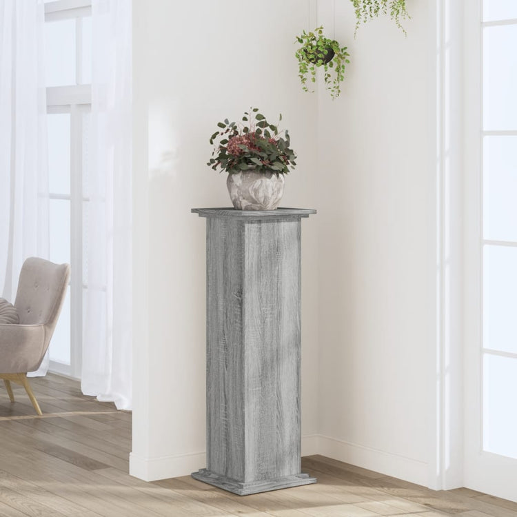 VIDAXL -Pflanzenstandard 33x33x100 cm verarbeiteter Holzgrau Sonoma Eiche