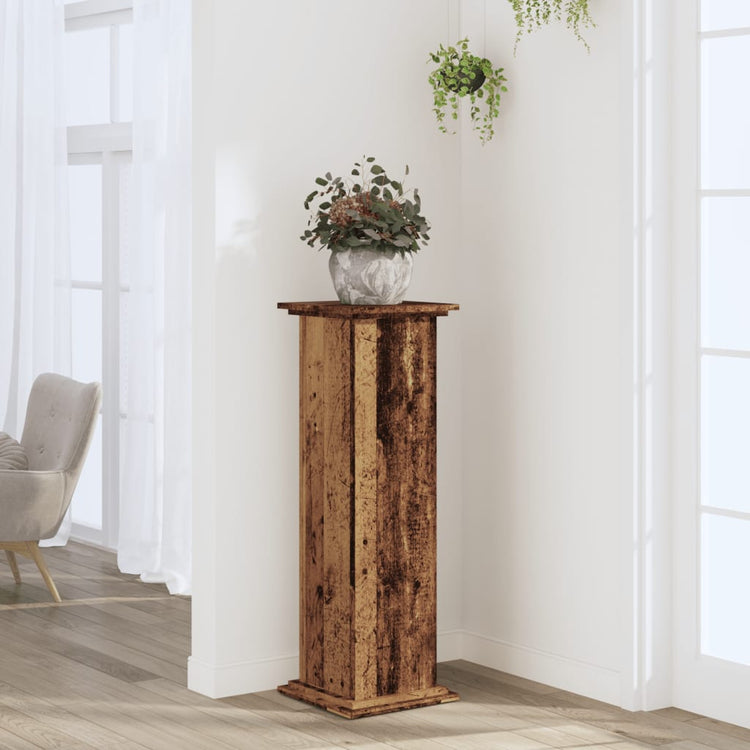 VIDAXL -Pflanzenstandard 33x33x100 cm verarbeitetes Holz Oldholz -gelöscht